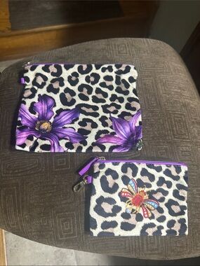 Estee Lauder Leopard Print Cosmetic Bags
